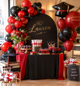 festa laurea allestimento palloncini